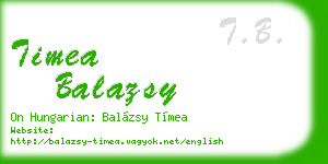 timea balazsy business card