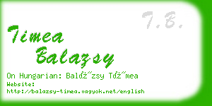 timea balazsy business card